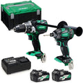 HIKOKI KC18DPL 18V BRUSHLESS TWINPACK COMBI DRILL AND IMPACT DRIVER KIT