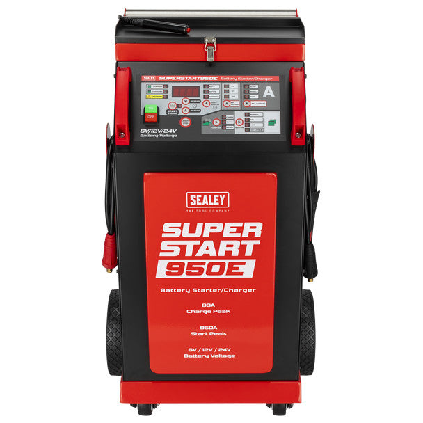 Sealey SUPERSTART950E 6/12/24V Battery Starter/Charger 950A