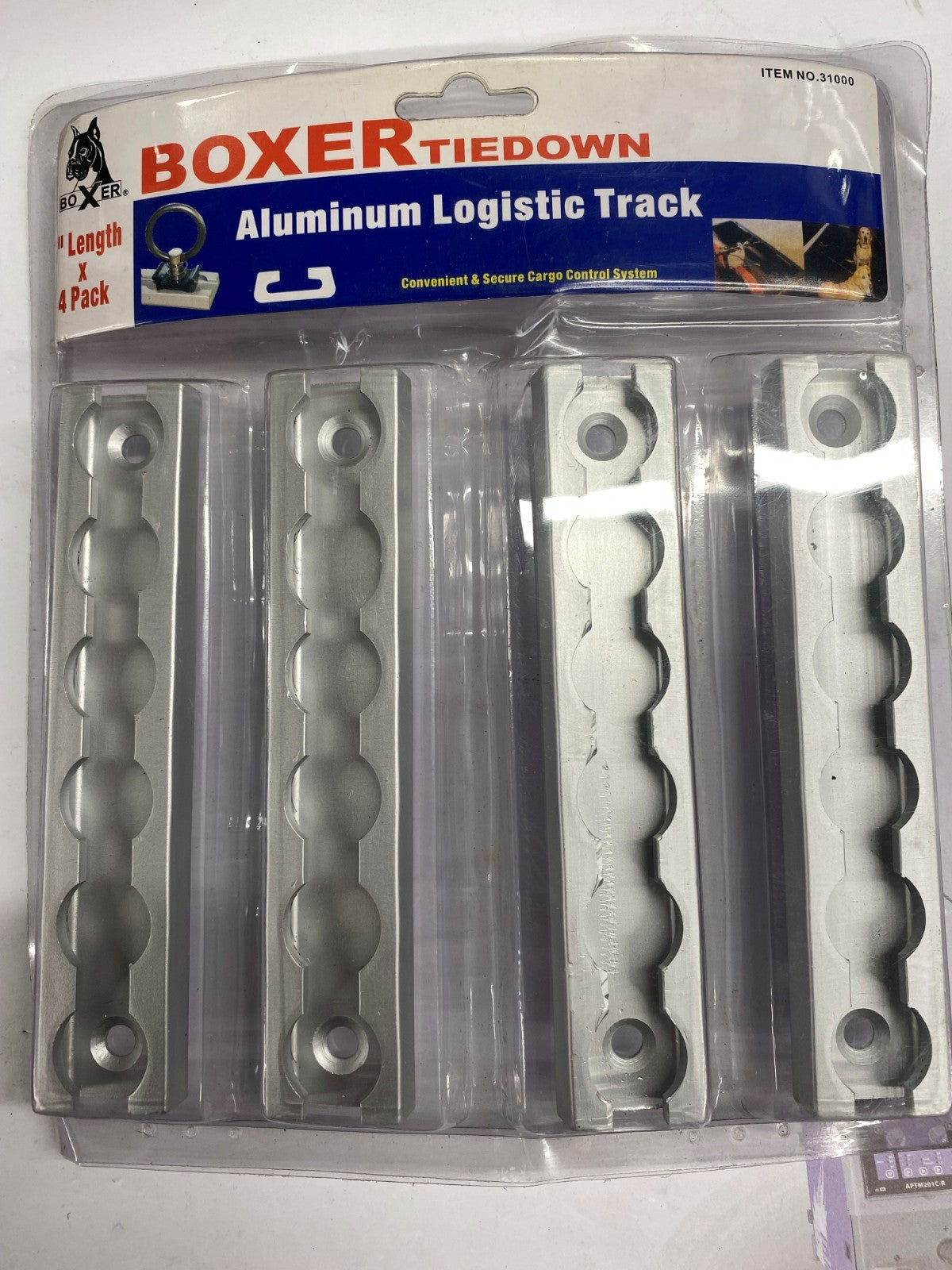 Boxer Tiedown Aluminium Logistic Track 6" Pack of 4