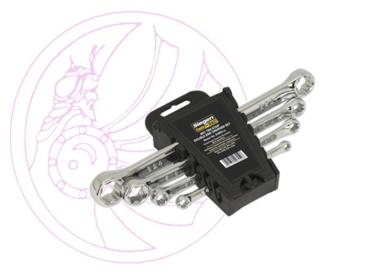 Sealey S0850 TRX-Star Double End Spanner Set 4pc