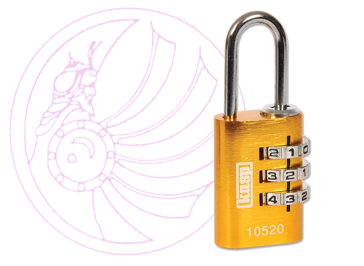 Kasp K10520YELD Aluminium Combination Padlock 20mm Yellow