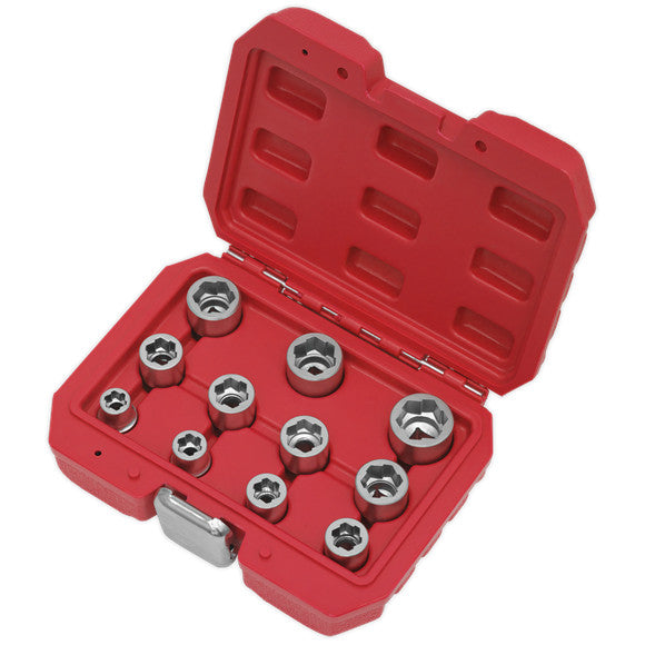 Sealey AK7281 Bolt Extractor Socket Set 3/8"Sq Drive 11pc