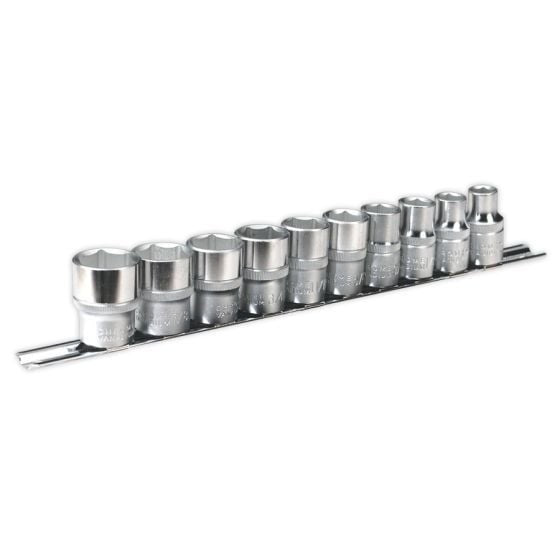 Sealey AK2781 Socket Set 10pc 1/2"Sq Drive 6pt WallDrive Imperial