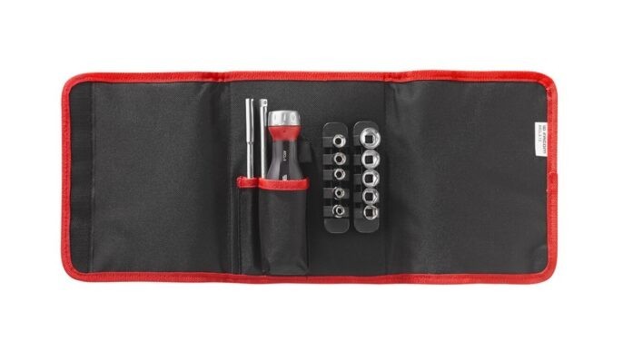 Facom ATCL.3.12PB 12 Piece ProTwist 3 In 1 Dual Ratcheting Multibit Set with 1/4