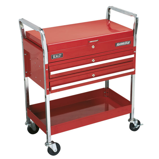 Sealey CX1042D Superline PRO® Heavy-Duty Trolley with Lockable Top & 2 Drawers