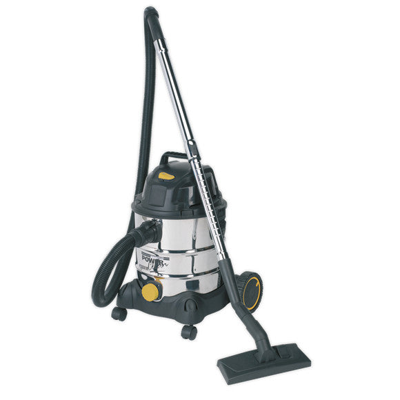 Sealey PC200SD110V Vacuum Cleaner Wet & Dry Stainless Drum 20L 1250W/110V