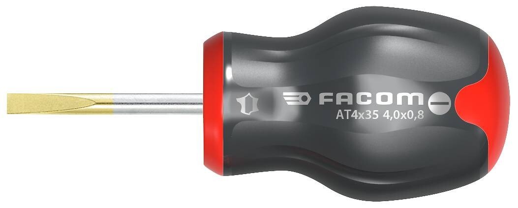 Facom AT5.5X35 Protwist Short (Stubby) Slotted Screwdriver 5.5 x 35mm