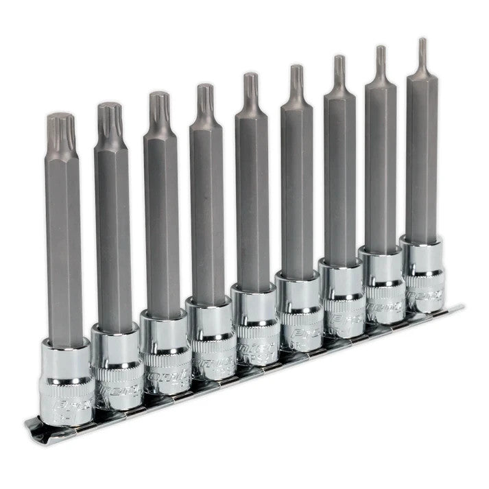 Sealey AK6223 TRX-P Socket Bit Set 9pc 3/8"Sq Drive 100mm