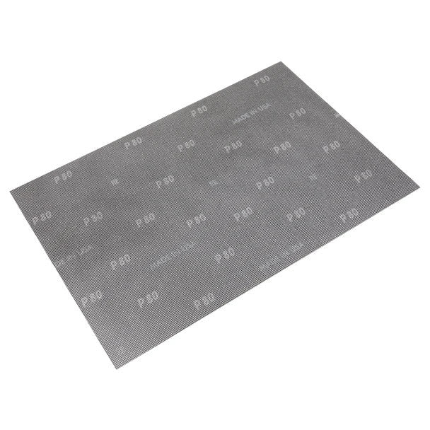 PACK OF 10-Mesh Orbital Screen Sheets 80Grit 12 x 18" -Sealey MOS121880