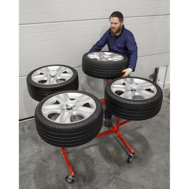 Sealey MK74 Alloy Wheel Repair/Painting Stand 4 Wheel Capacity