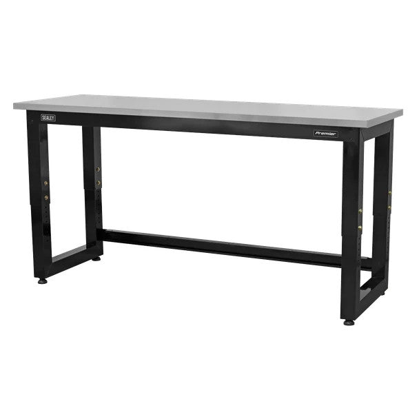 Sealey APMS23 Premier Heavy-Duty Steel Adjustable Workbench with Stainless Steel