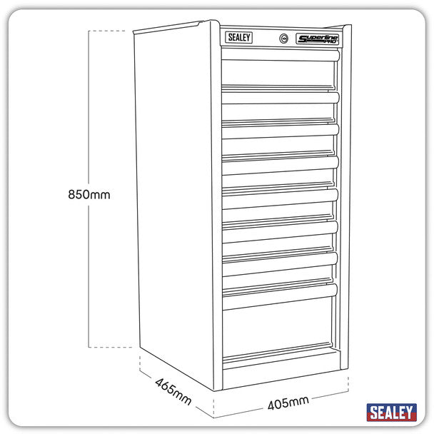 Sealey AP33589 Superline PRO® Hang-On Chest 8 Drawer - Red