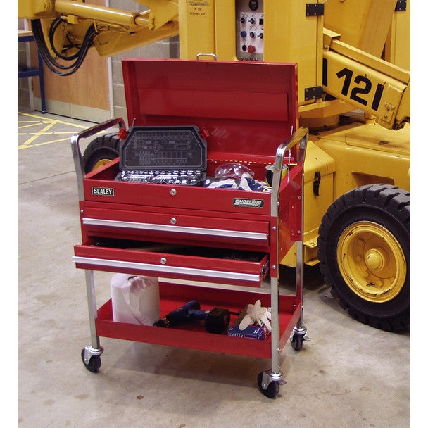Sealey CX1042D Superline PRO® Heavy-Duty Trolley with Lockable Top & 2 Drawers