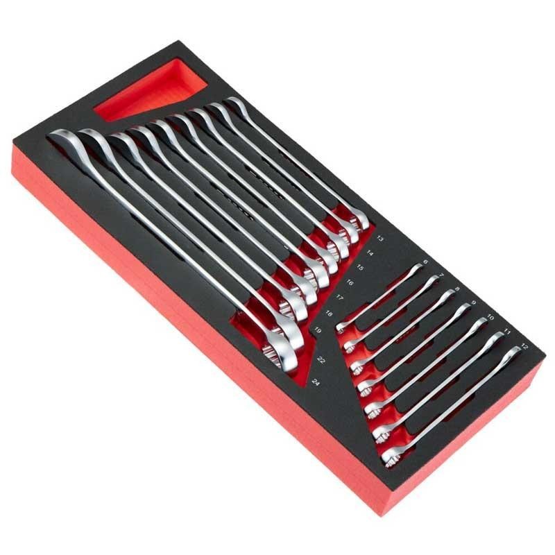 Facom MODM.40B-16 - Set of 16 Slim Combination Wrenches, 6–24 mm In Foam Insert