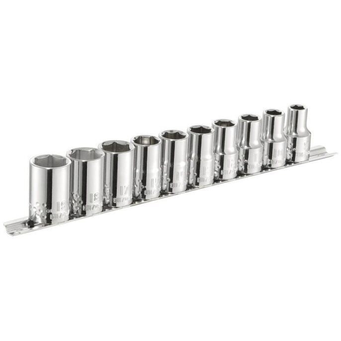 Expert E034837 1/2″ Drive 10 Piece Hexagon (6-Point) Metric Socket Set