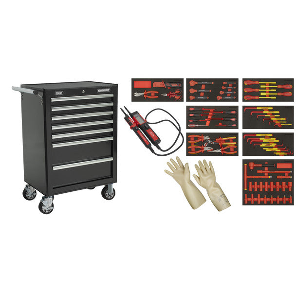 Sealey TBTECOMBO2 Rollcab 7 Drawer with Insulated Tool Kit 63pc