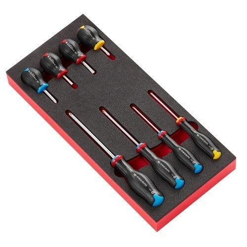 Facom MODM.AT3 8 Piece Protwist Slotted, Phillips & Pozi Screwdriver Foam Module