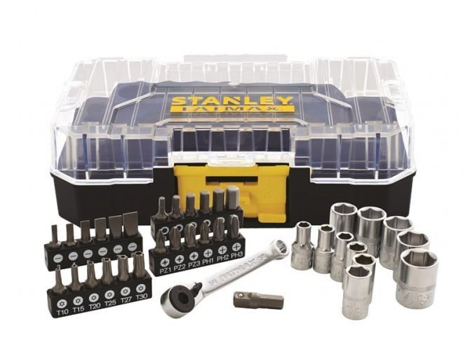 Stanley FMMT19101-0 Fatmax 1/4"Socket & Bit Set, 37 Piece