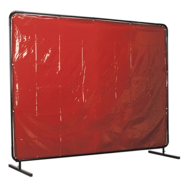 Sealey SSP993 Workshop Welding Curtain & Frame 2.4 x 1.75m - EN ISO 25980:2014