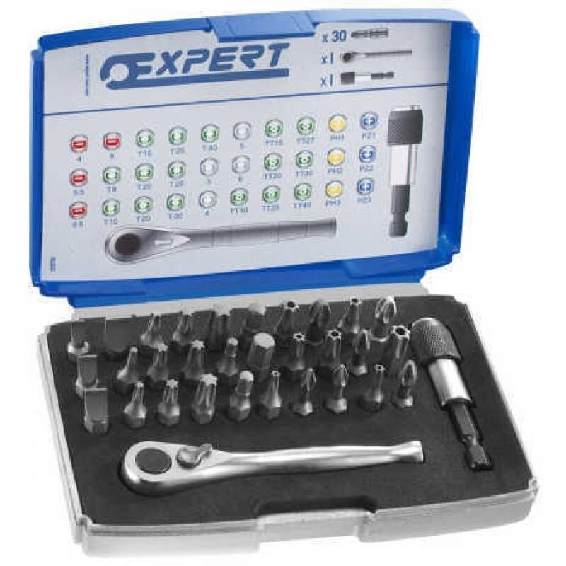 Expert by Facom E131702 32 Piece 1/4″ Screwdriver Bit Set