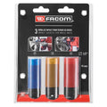 Facom NSI.3LPB SET OF 3 -1/2" Drive Reinforced Long Impact Socket-17,19,21MM