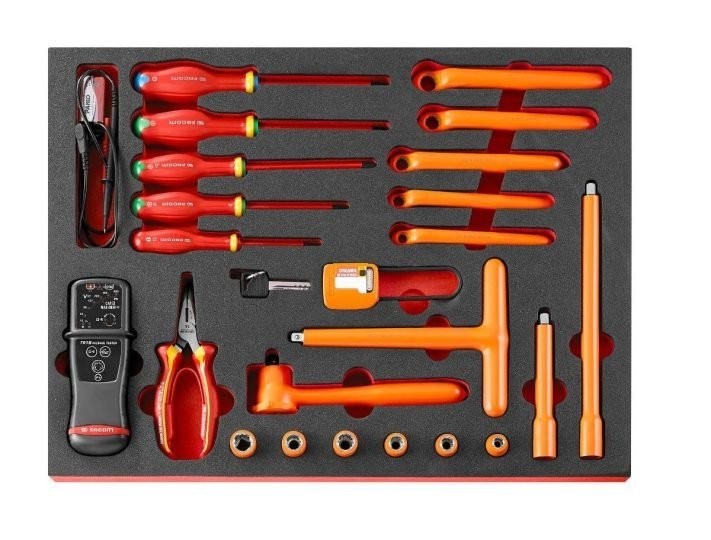 Facom MODM.VSEHYA 23 Piece Electric & Hybrid Vehicle Foam Module Tray
