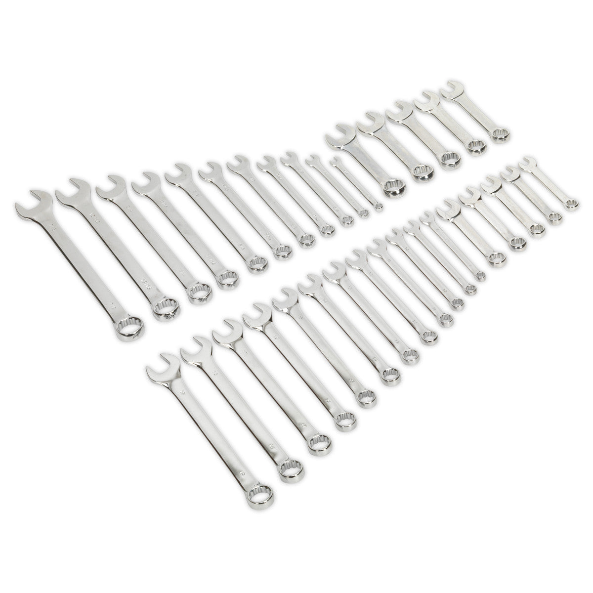 Sealey S01063 Combination Spanner Set 33pc - Metric/Imperial