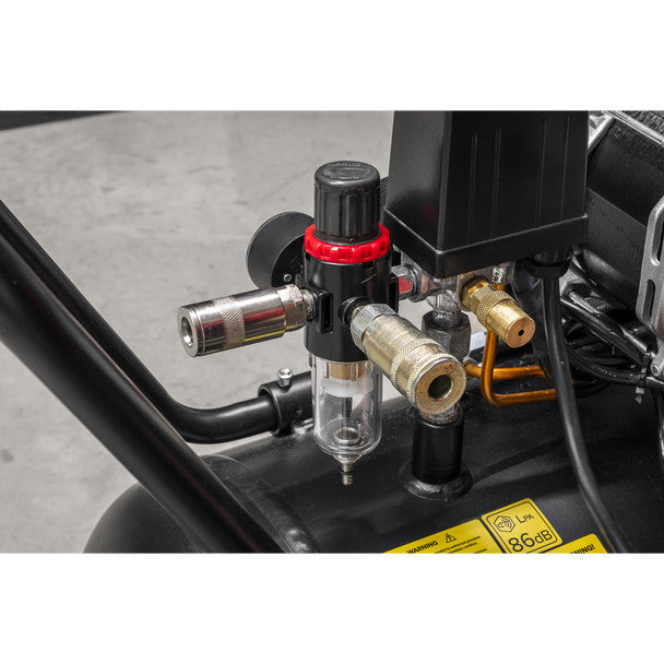 Sealey SAC10001S 100L Oil Free Low Noise Direct Drive Air Compressor 2 x 2hp
