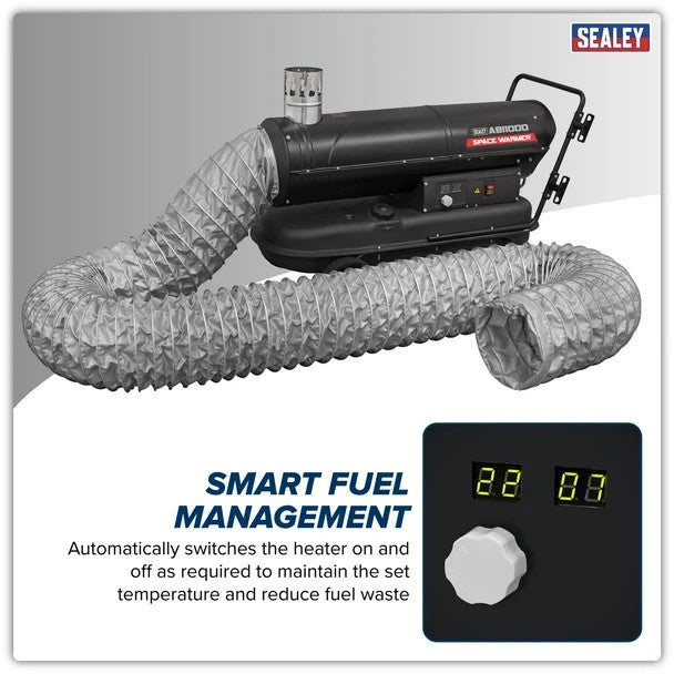 Sealey ABI1000COMBO Space Warmer® Indirect Kerosene/Diesel Heater 102,000Btu/hr