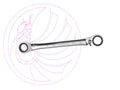 Facom 65.16X18 12 Point Metric Angled Head Ratchet Ring Wrench 16 X 18