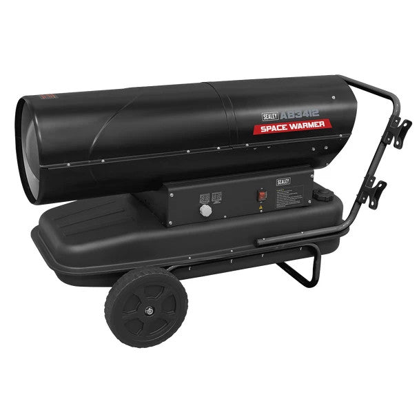 Sealey AB3412 Space Warmer Kerosene/Diesel Heater with Wheels 340,000Btu/hr