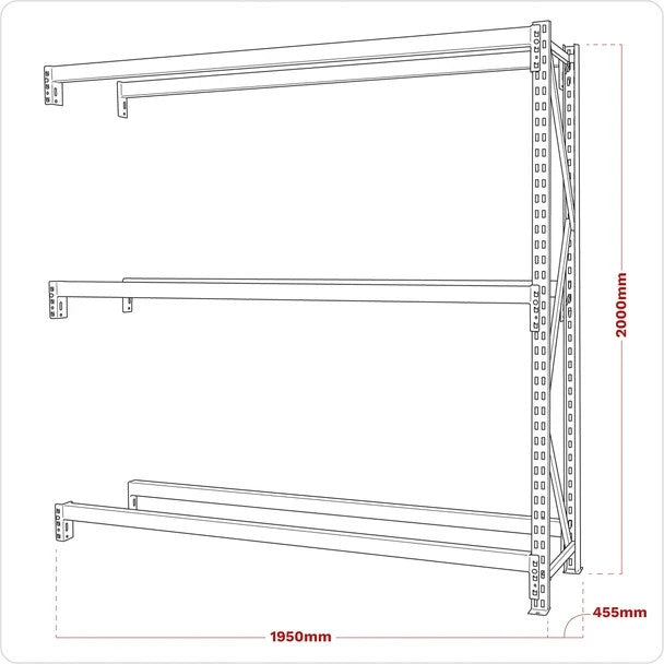 Sealey STR600E 2-Level Tyre Rack Extension 200kg Capacity Per Level