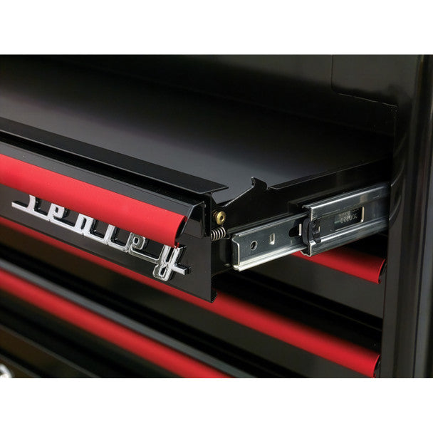 Sealey AP28104BR Premier Retro Style Topchest 4 Drawer -Black with Red Anodised