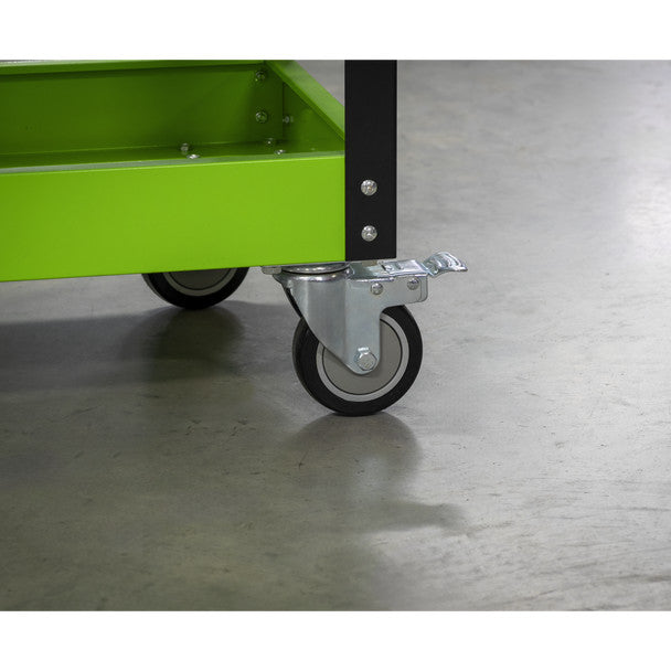 Sealey CX110HV Superline PRO® Heavy-Duty Workshop Trolley 3-Level - Hi-Vis Green