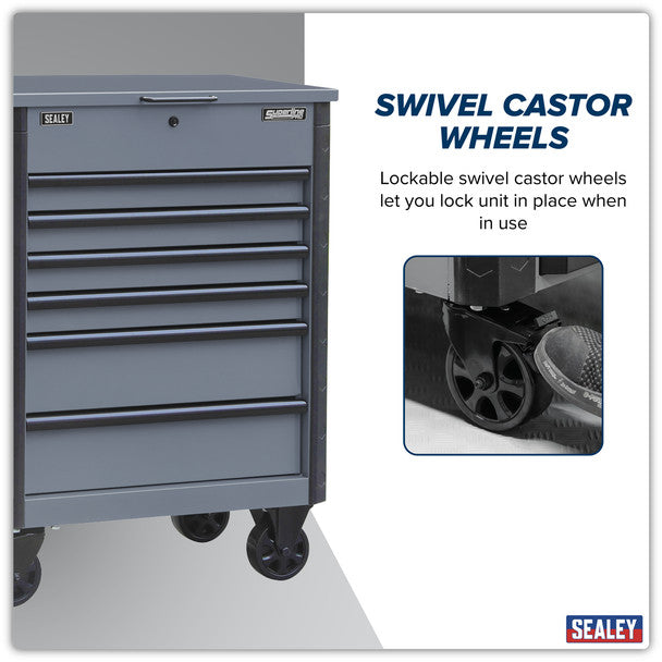 Sealey AP266G Superline Pro® Tool Trolley 6 Drawer - Grey