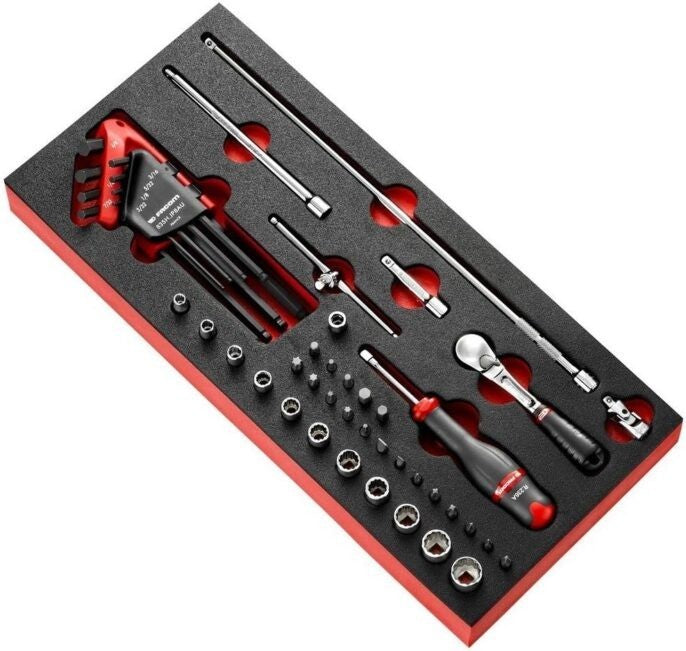 Facom MODM.RL2U 40 piece 1/4″ Drive 12 Point Socket Set- Foam Tray AF
