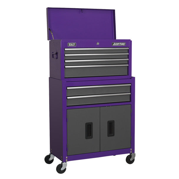 Sealey AP2200BBCP American PRO® Topchest & Rollcab Combination 6 Drawer