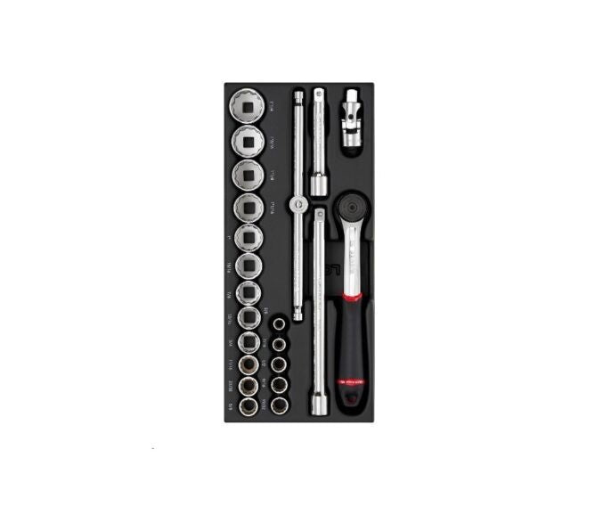 Facom MOD.S161-212U 1/2″ Drive Imperial Bi-Hex (12-Point) Socket Set in Module