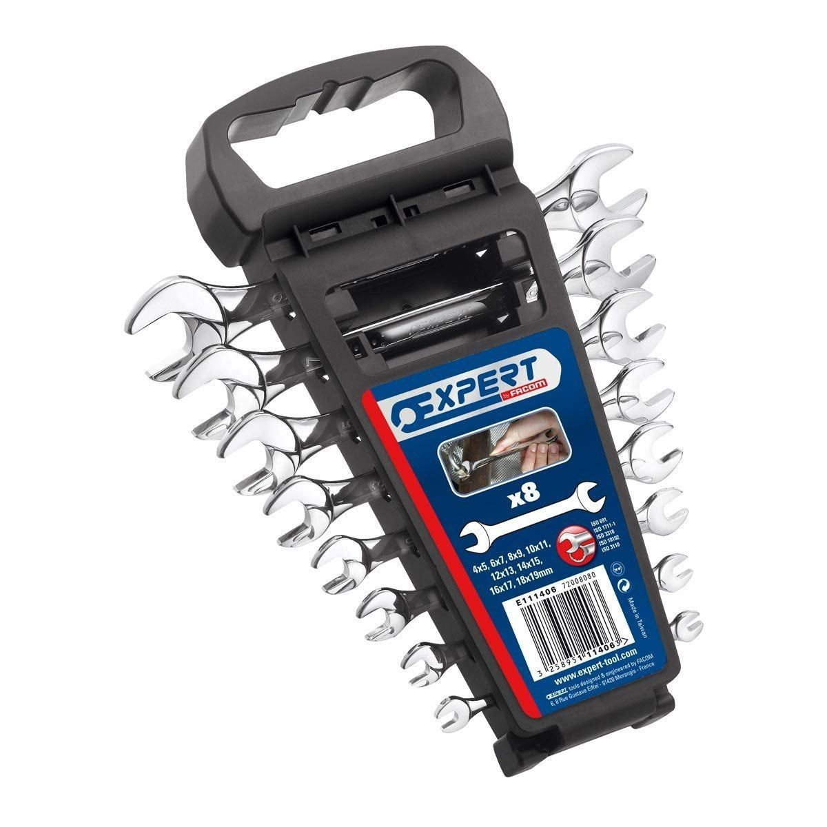 Expert by Facom E111406 8 Piece Metric Double Open Ended Spanner Set 4-19mm