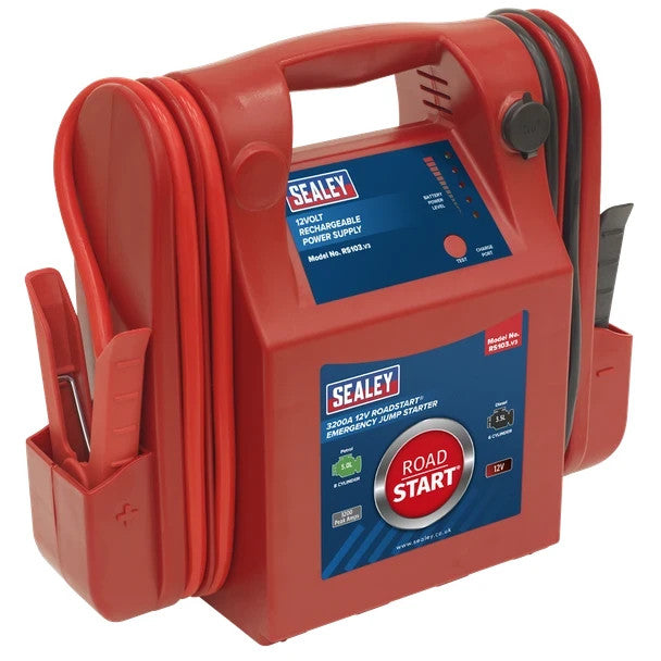 Sealey RS103 RoadStart® 12V Emergency Jump Starter 3200 Peak Amps