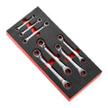 Facom MODM.65J7 - 7pc Metric Ratchet Offset Ring Spanner Foam Module