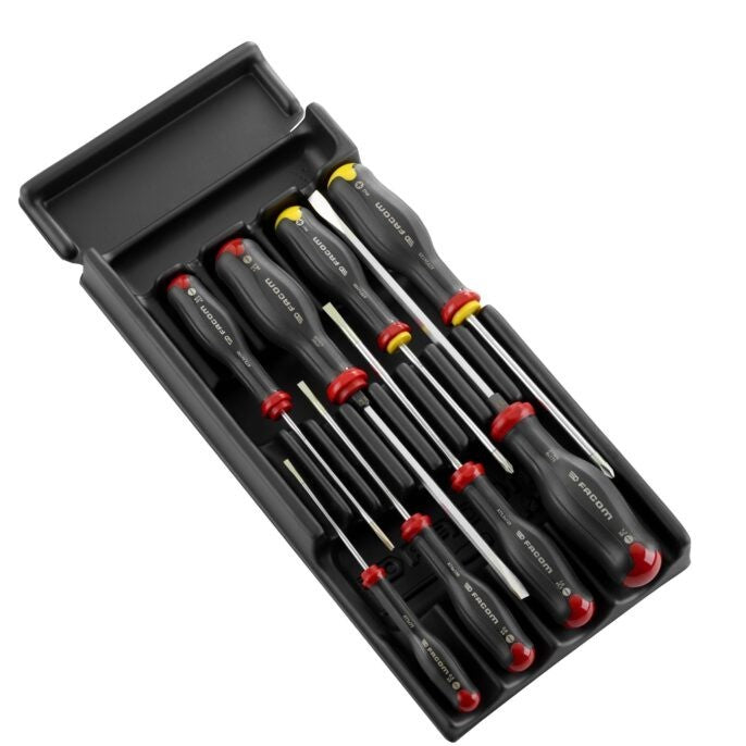 Facom MOD.AT1 8 Piece Protwist Slotted and Phillips Screwdriver Set In Module