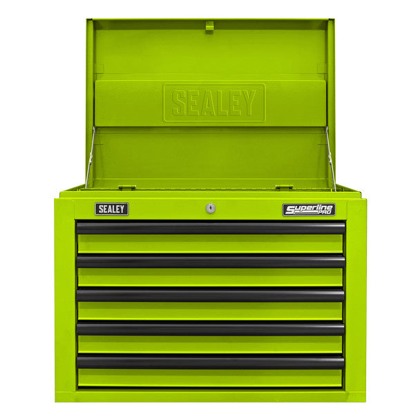Sealey AP26059THV Superline PRO® Topchest 5 Drawer - Green/Black