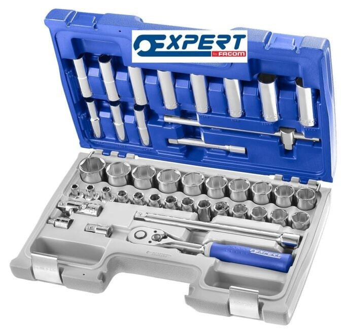 Expert by Facom E032908 42 Piece 1/2″ Drive Socket Set 8-32mm