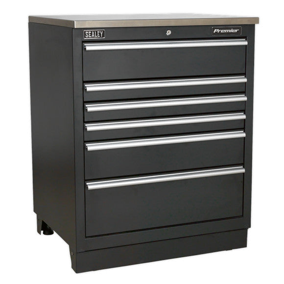 Sealey APMS03 Heavy-Duty Modular Floor Cabinet 6 Drawer 775mm
