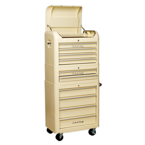 Sealey AP28COMBO2 Premier Retro Style Topchest, Mid-Box Tool Chest & Rollcab