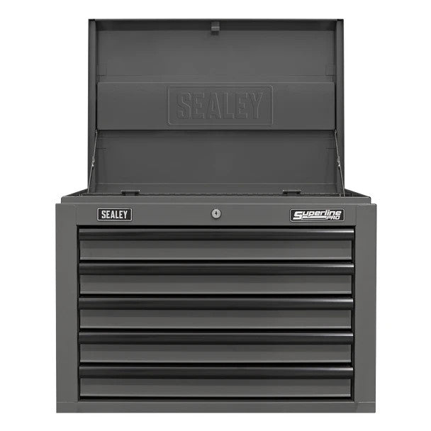 Sealey AP26059TG Superline PRO Topchest 5 Drawer - Grey/Black