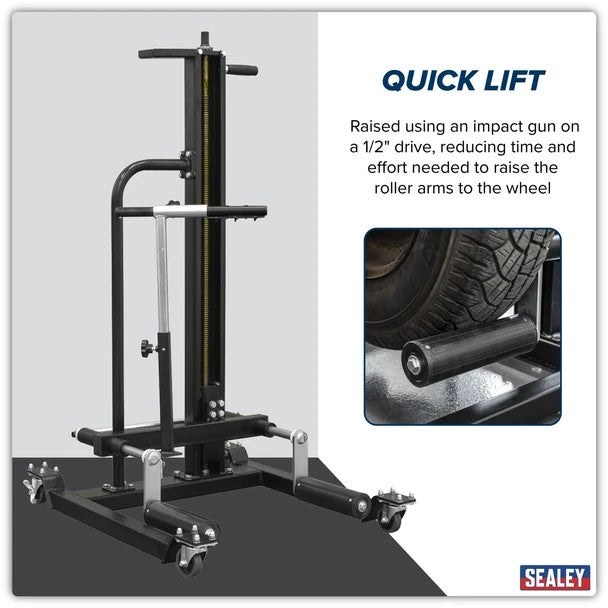 Sealey WD50QLS Viking Quick Lift Wheel Removal/Lifter Trolley 50kg Capacity