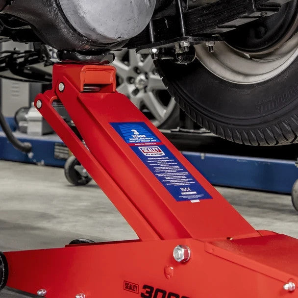 Sealey 3000HLC Premier Long Reach High Lift Trolley Jack 3 Tonne
