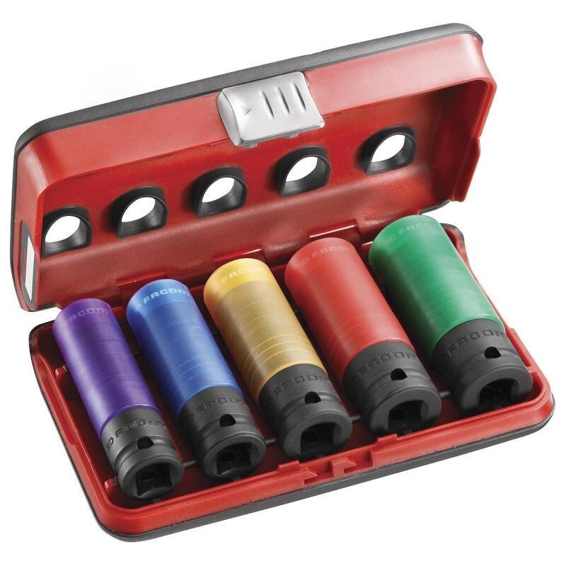 Facom NSI.5LPB 5 Piece Alloy Wheel Socket Set 15-22mm